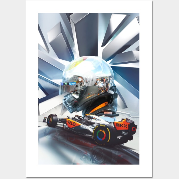 Lando Norris Chrome Special Livery Wall Art by F1LEAD